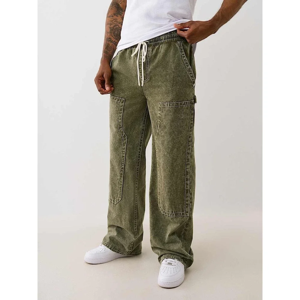 True Religion Vinny Carpenter Big T Pants‎ Kalamata Green 109994C Mens 32 NEW